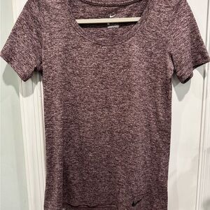 Nike Women's Heathered Purple dri-fit top, size small